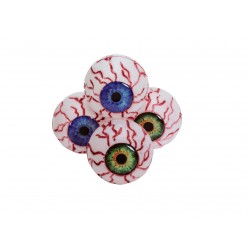 EUROPALMS Halloween Eyeballs, 5cm Ø, 4x